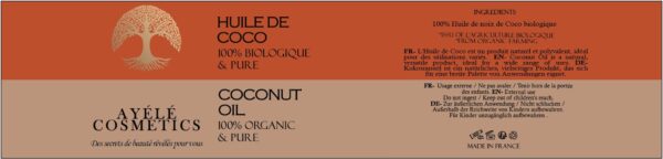 HUILE DE COCO 100 % biologique, pure et végan - 100ml – Image 2